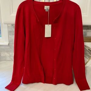 NWT A New Day Red Cardigan Size M